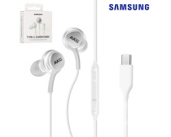 Fülhallgató sztereó Samsung EO-IC100BBE (Type-C, felvevő gomb, hangerő szabályzó, 2 pár fülgumi, Tuned by AKG) fehér